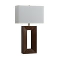 thumbnail image 5 of NOVA of California Julie Standing Table Lamp - Dark Walnut Wood Finish, Weathered Brass, White Linen Shade, 5 of 10