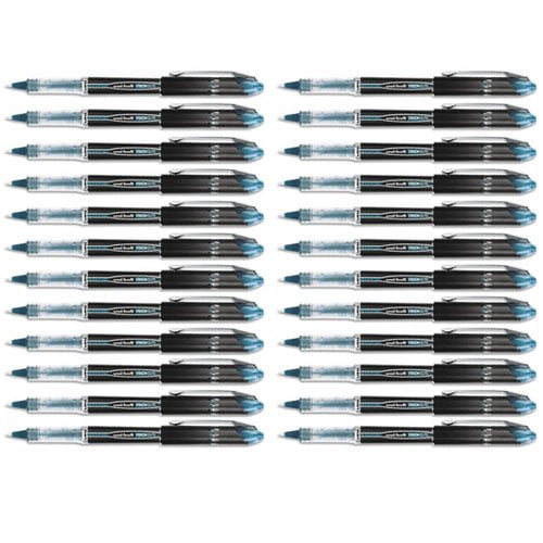 uniball Vision Elite Stick Roller Ball, Blue-Black, Micro Pnt, 24 Pens 69176