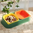 thumbnail image 1 of Pet Bowl Food and Water Feeder Non Slip, Detachable Colorful Removable with Stand, Feeding Dish for Dog Supplies Bedroom Living Room Garden Green, 1 of 9