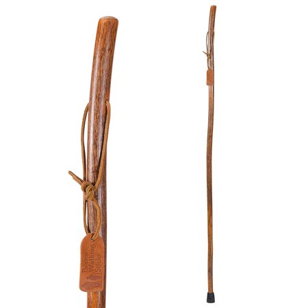 Brazos Hickory Walking Stick for Men and Women, 58" Free Form Wooden Walking