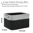 thumbnail image 6 of WEHUSE Large Storage Baskets for Closet Shelves, 15.8 L x 12 W x 10 H Inches Foldable Fabric Storage Bins, Set of 3, 6 of 7