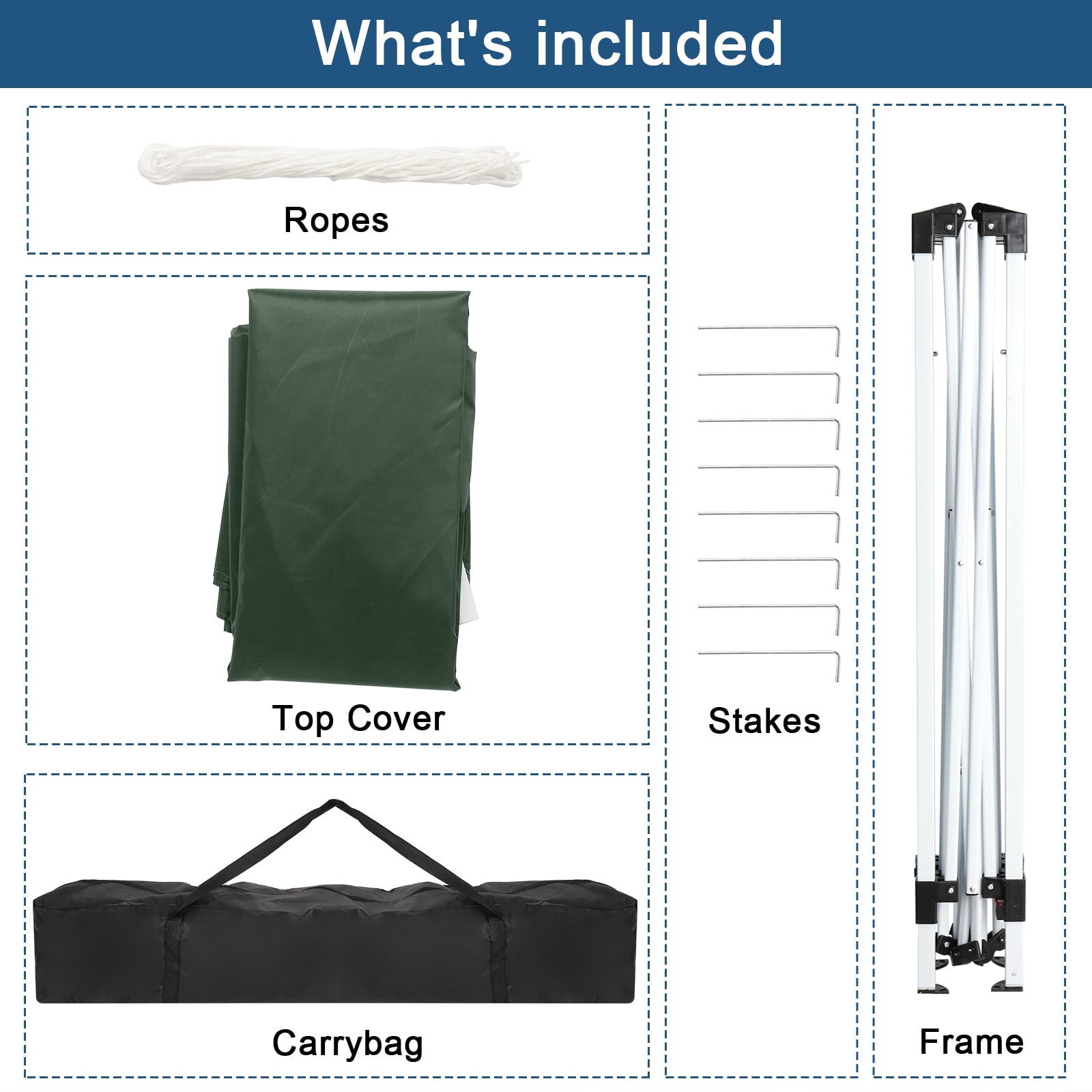 SalonMore Pop up 6.56'x6.56' Folding Tent Waterproof Folding Tent Green