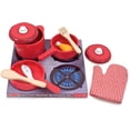 thumbnail image 1 of Set de cocina de madera Melissa & Doug, ollas y sartenes, 1 of 17