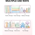 thumbnail image 5 of BAGSMART Clear Toiletry Bag, 3 Packs TSA Approved Water resistant Quart Size Travel Organizer, Airport Airline Travel Essential Carry On Makeup Cosmetic Bags for Women, Candy Pink, 5 of 6