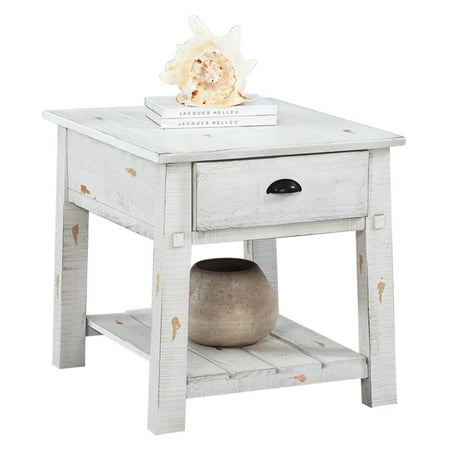 Progressive Willow Rectangular End Table - White