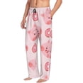 thumbnail image 6 of Pofeuu Pigs Head And Donuts Print Men's Pajama Pants, Soft Lounge Pajama Pants with big pockets for Men Plaid Pj Bottoms-XX-Large, 6 of 6
