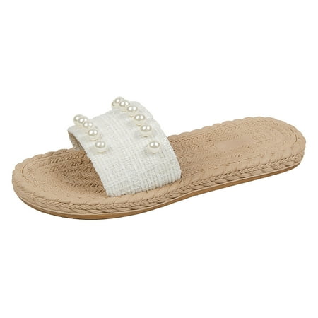 

PEASKJP Dressy Sandals Women Wide Width Sandal for Women Memory Foam and Cork Footbed for Comfort and Arch Support Lightweight Rubber Outsole for Long-Lasting Wear (White 8.5)