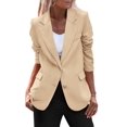 thumbnail image 1 of Blazer PRETTYGARDEN Caqui Claro Pequeño Solapa Clásica, 1 of 8