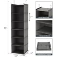 thumbnail image 3 of 6 Tier Shelf Hanging Closet Organizer, Closet Hanging Shelf with 2 Sturdy Hooks for Storage, Foldable (Grey), 3 of 4