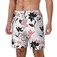 thumbnail image 2 of Balery Lilies Flowers Mens Swim Trunks Swim Shorts for Men Quick Dry Inseam Beach Shorts with Compression Liner Pocket-Small, 2 of 9