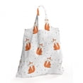 thumbnail image 2 of Fox Reusable Portable Bag, Hand Drawn Foxes on Abstract Background with Colorful Dots and Swirls, Fabric Market Bag Sturdy Easy to Clean Foldable Slim Design, Orange Seafoam Black, by Ambesonne, 2 of 4