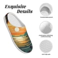 thumbnail image 5 of Lsque Tropical Sunset Paradise Pattern Womens Comfort Cotton on Scuff With Memory Foam and Anti-skid Sole Slipper-39/40, 5 of 7