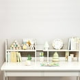 thumbnail image 4 of WILK Kids Desk , Solid Wood Children Study Desk with Chair, Reading Homework Drawing Table  Writing Desk Computer Station Built-in Bookshelf Hutch and Storage Drawers (White), 4 of 7