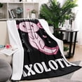 thumbnail image 3 of Axolotl Blanket Gift for Girls-Just A Girl Who Loves Axolotls Black Blanket for Kids Soft Kawaii Flannel Blanket Animals Throws Decor for Couch Room 40"x50", 3 of 6