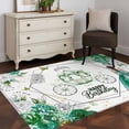 thumbnail image 4 of Happy Birthday Area Rug 4'x6', Green Luxury Dress Crown Carriage Flowers Washable Non-Slip Rugs, Low Pile Large Carpet for Living Room Bedroom Dining Room Kitchen Office Indoor Mat, 4 of 9