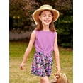 thumbnail image 4 of Oudiya Girls 2 Piece Outfits Tie Knot Crop Top and Paperbag Waist Pocketed Summer Short Clothing Sets Size 6-14, 4 of 9