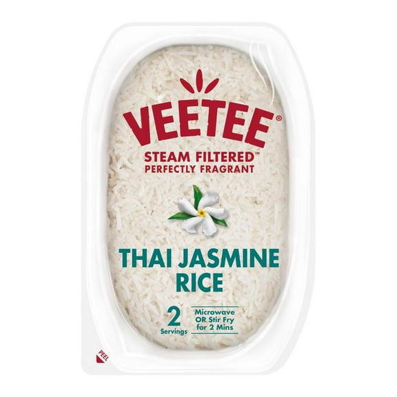 Veetee- Thai Jasmine Rice - 10.6oz Microwave Ready, Natural, No Artificial Ingredients, Gluten-Free
