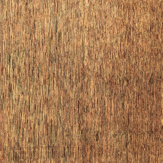 Ahgly Company Indoor Square Abstract Brown Modern Area Rugs, 6' Square