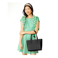 thumbnail image 2 of Kate Spade Staci Medium Tote Black Saffiano Leather Shoulder Bag KG473 $359, 2 of 5