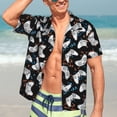 thumbnail image 7 of Honeii Game Print Men’s Hawaiian Shirt,Classic Button-Down Short Sleeve Shirt, for Beach, Vacation, and Outdoor Activities,3X-Large, 7 of 7