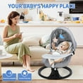 thumbnail image 7 of Electric Rocking Chair with Intelligent Induction System and Safety Harness,Remote Control Bluetooth-compatible Electric Rocker,Adjustable Backrest Smart Swing with Soft Music, 7 of 7