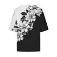 thumbnail image 5 of Chemises pour Femmes Habillées Décontractées, Chemises à Manches 3/4 pour Femmes, Tuniques à Manches Courtes Grande Taille pour Femmes, Chemise Ample en Coton Imprimé Boho à Manches 3/4 Mode Décontractée pour Femmes, 5 of 5