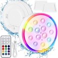 thumbnail image 4 of Luces sumergibles para piscina (paquete de 4), luces de piscina subacuáticas cambiantes con control remoto, luces de piscina impermeables para piscina sobre el suelo, bañera, fuente, acuario, 4 of 4