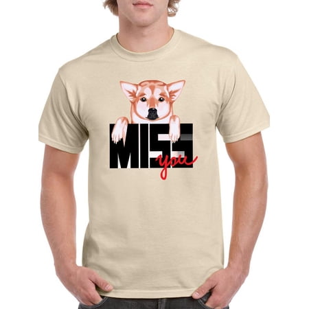 Corgi Miss You T-Shirt Men -Image by Shutterstock Male XX-Large