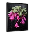 thumbnail image 2 of Designart "Hummingbird with Fuchsia Flowers II" Floral Framed Wall Art - Traditional Pink Fuschia Entryway Framed Wall Art, 2 of 6