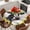 brown, variant on Sunflower Cow Round Tablecloth, Fitted Table Cover with Elastic for 45"-54" Round Tables, Rustic Teal Brown Farmhouse Wood Grain Table Cloth Outdoor Indoor Dinning Party Waterproof Tablecloths