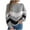 Gray, variant on Nmnitkp Womens Sweaters Casual Fall 2025 Crew Neck Striped Long Sleeve Lightweight Knit Trendy Pullover Sweater Tops Gray,L