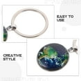 thumbnail image 3 of DRAFIDEEP Multi-Color Half Round Earth Planet Keyrings, Zinc Alloy Mini Purse Charms for Keys,, 3 of 7