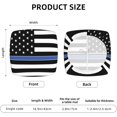 thumbnail image 5 of Set of 4 Removable Chair Seat Covers for Dining Room, Blue Line US Flag Stretchable Office Kitchen Chair Slipcovers Cushion Protector American Banner Furniture Decor, 16.9x16.9 Inches, 5 of 6