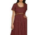 thumbnail image 5 of Moomaya Indian Women Cotton Front Slit Kurtis Solid Bollywood Designer Kurti, 5 of 6