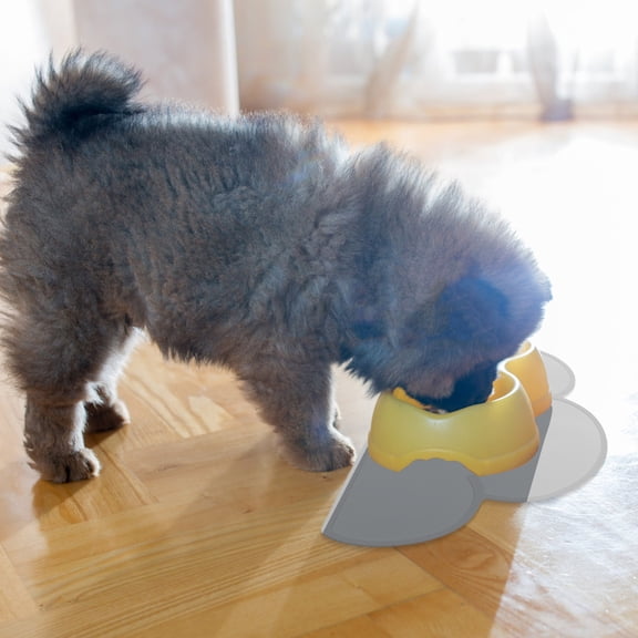 TITINICE Multipurpose Light Grey Silicone Pet Mat for Dog and Cat Bowl Placement