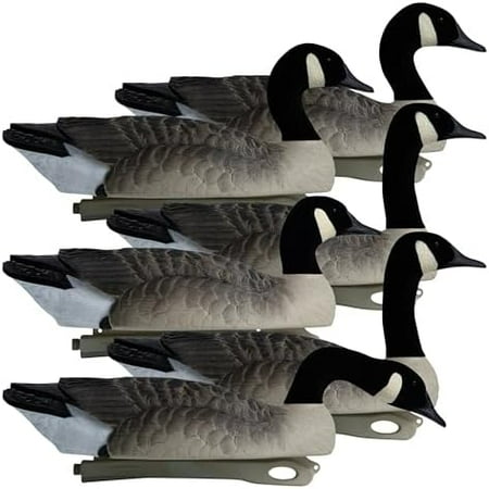 Hardcore Waterfowl Rugged Series Canada Goose Floaters Touchdown Decoys - Flocked Head 6 Pack