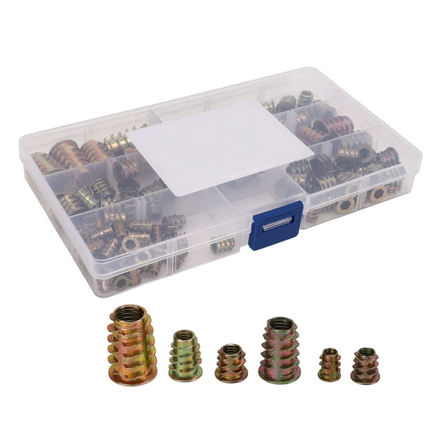 Hex Drive Head Nuts, Practical Zinc Alloy Abrasion Resistance Threaded Inserts High Hardness M4 M5 M6 M8 M10 For Bed For Desk