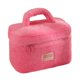 thumbnail image 5 of Bolsa de maquillaje de felpa, neceser multifuncional para viajes, hoteles, brochas de maquillaje. Rosa roja, 5 of 9