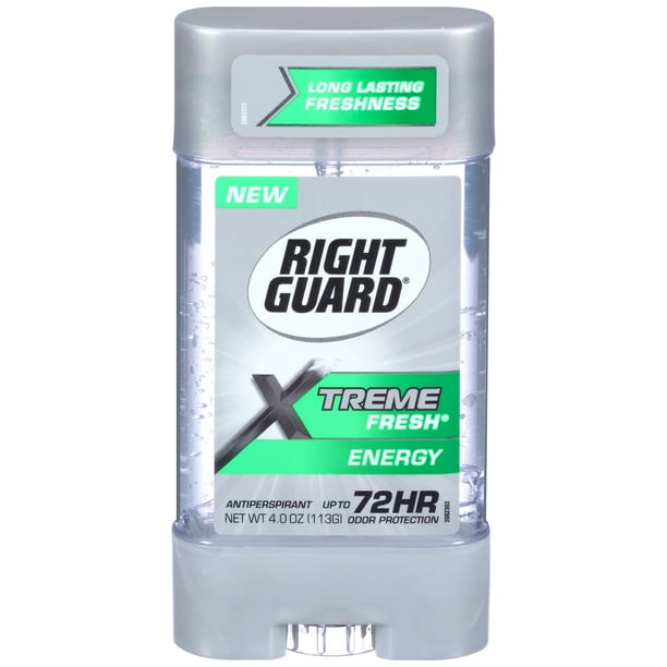 Right Guard Xtreme Fresh Antiperspirant Deodorant Gel, Energy, 4 Ounce