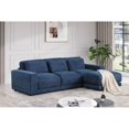 thumbnail image 5 of Devion Furniture 4-Piece Upholstered Fabric & Velvet Modular Sofa in Blue, 5 of 13
