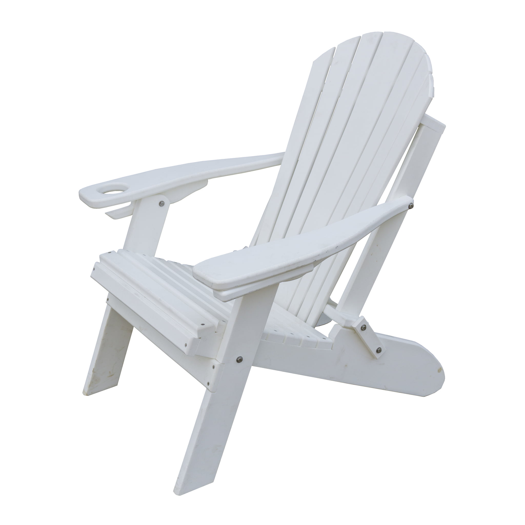Furniture Barn USA® Poly Folding Adirondack Chair with Cup