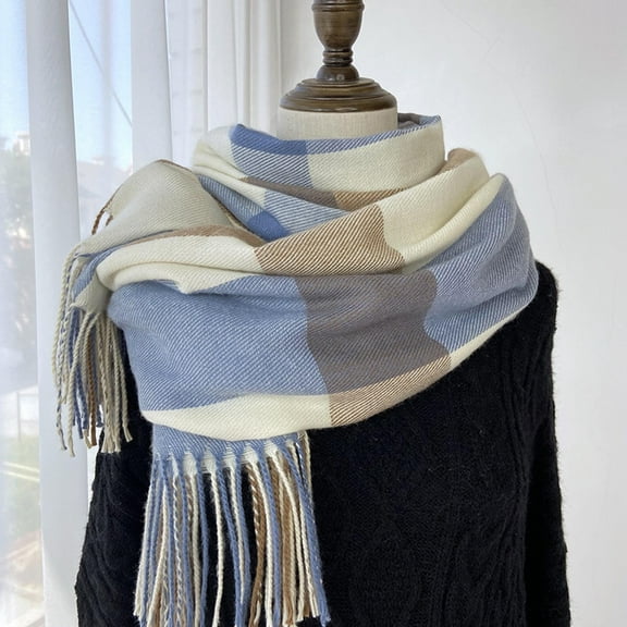 Baqcunre Scarf for Women, Women Fall Winter Scarf Classic Scarf Warm Soft Large Blanket Wrap Shawl Scarves,
