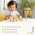 thumbnail image 3 of Lovevery Post & Play Peg People Baby Toy, 7 Wooden Peg Doll Practice Color Matching, Stacking, and Balancing, Ages 13 Months +, 3 of 5