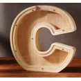 thumbnail image 3 of 26 letras del alfabeto inglés, madera personalizada, caja de ahorro de dinero transparente, nombre de texto personalizado, regalo creativo DIY para dinero real (C) ShuxiuWang 8390605959172, 3 of 5