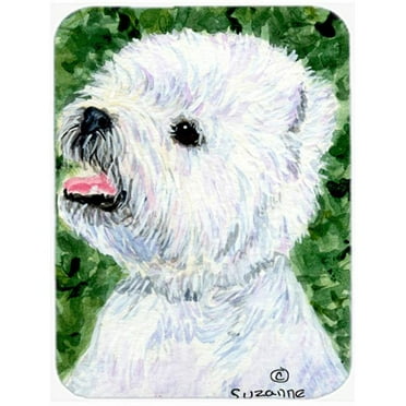 Carolines Treasures Westie Glass Cutting Board Large 12H x 16W multicolor