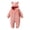 Pink, variant on Onesie for Newborn Baby Plush Cold Morning Stroller Walk Apparel Soft Winter Errand Run Daily Outfit Cozy Family Gathering Easy Care Machine Washable Essential