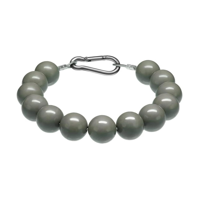 S SERENABLE Flagpole Retainer Ring Bead Chain Acrylic Beads Weights Flagpole Accessories Gray