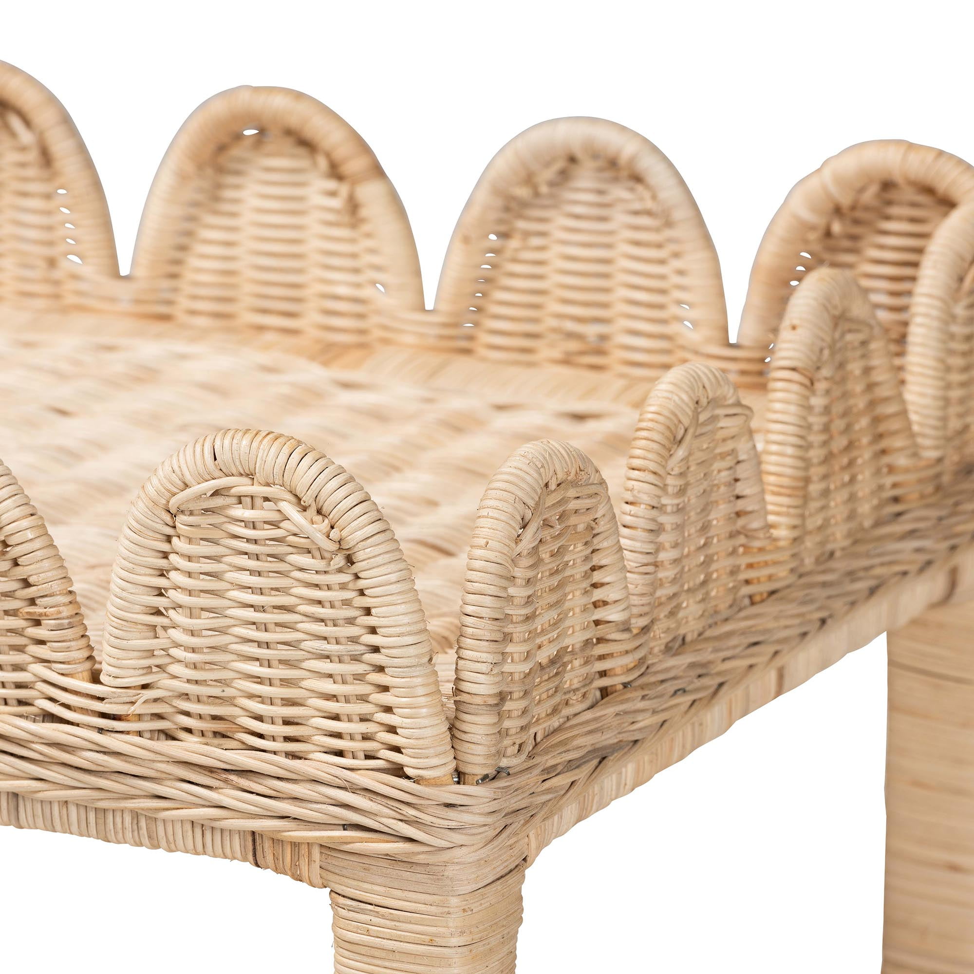 bali & pari Sumana Boho Side Table, 2-Tier, Natural
