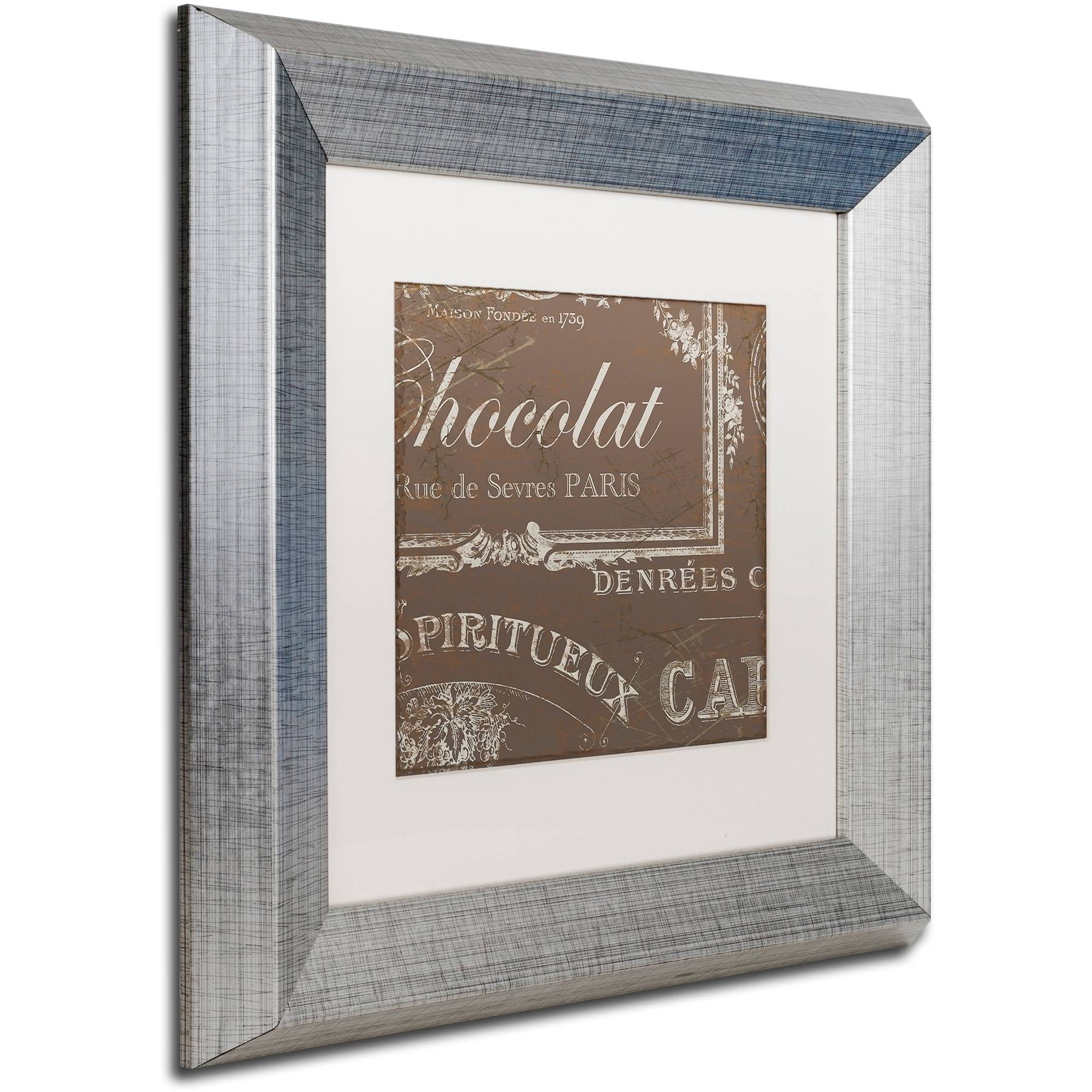 Trademark Fine Art "Bon Mots III" Canvas Art by Color Bakery White Matte, Silver Frame