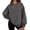 Dark Gray, variant on Bexdxz Women's Oversized Polka Dot Crewneck Sweatshirt, Soft Long Sleeve Pullover Top, Casual Y2K Fall Daily Wear Outfit White L